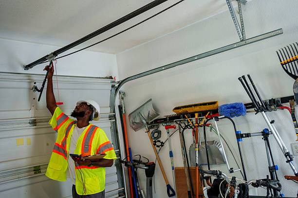 Professional Garage Door Panel Replacement technician working in Darien Downtown, CT